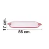Charola oval de metal con candelabros roja de 56x17x2cm - Image 2
