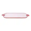 Charola oval de metal con candelabros roja de 56x17x2cm - Image 3