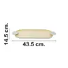 Charola oval de metal con candelabros verde de 43.5x14.5x2cm - Image 2