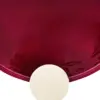 Charola oval de metal beige con fondo rojo de 37x30x3.5cm - Image 4
