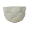 Maceta de metal diseño piedra blanca de 35x35x26cm - Image 2