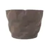 Maceta de metal diseño piedra cafe de 32x32x23cm - Image 2
