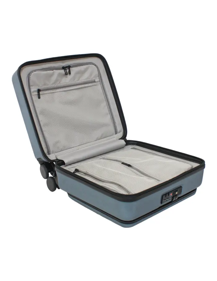 Maleta ejecutiva azul con candado de seguridad de 24x42x43.5cm - Image 3