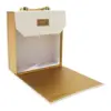 Bolsa de carton estampado beige con asa diseño bambu de 21.5x8x23cm8x21.5x23cm - Image 2