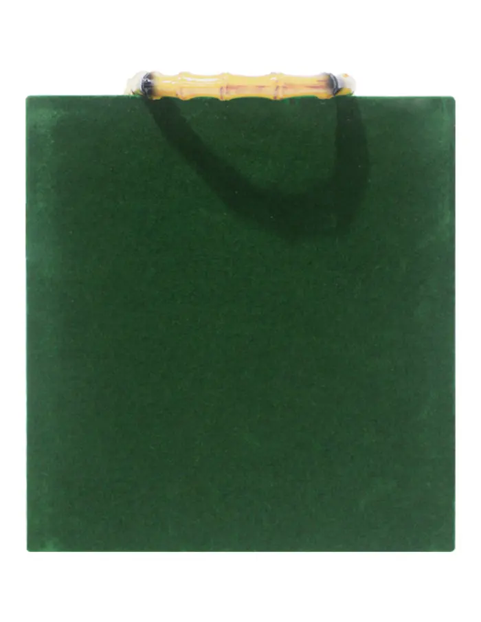 Bolsa de carton estampado verde con asa diseño bambu de 21.5x8x23cm8x21.5x23cm - Image 4