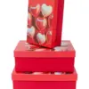 Juego de 3 cajas de carton diseño corazon rojo de 16x23x9.5cm - Image 3