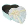 Juego de 3 cajas de carton diseño corazones con moño azul de 28x31x13.5cm - Image 2