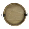 Juego de 2 charolas diseño troncos de madera con cuerda en la orilla de 34x34x4.5cm - Image 4