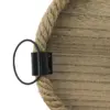Juego de 2 charolas ovaladas diseño troncos de madera con cuerda en la orilla de 24x34x4.5cm - Image 4