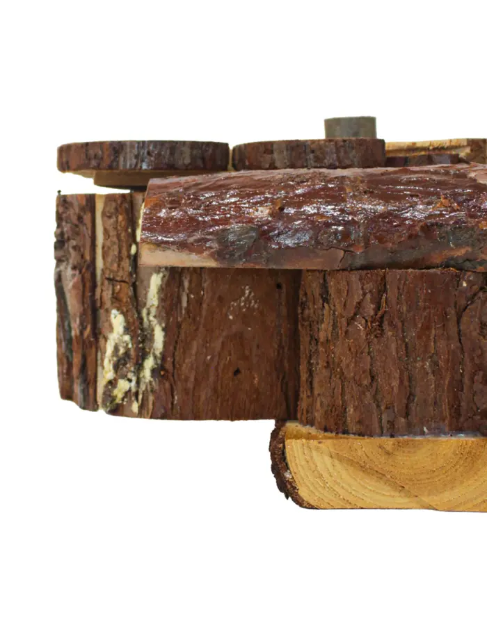 Bandeja diseño troncos de madera con 4 compartimientos de 36x43.5x11cm - Image 4