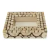 Juego de 3 charolas cuadradas diseño troncos de madera de 30x30x7cm - Image 4