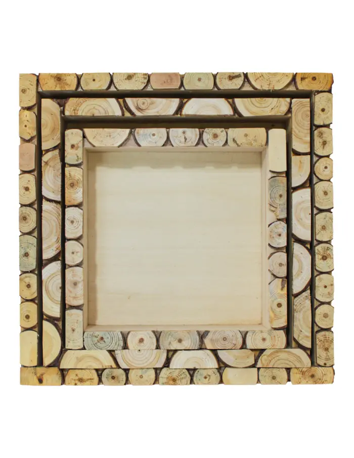 Juego de 3 charolas rectangulares diseño troncos de madera de 16x21.8x6.8cm - Image 4