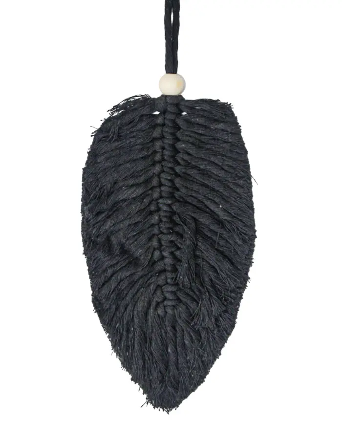 Atrapasueños tejido crema con negro de 30x90x0.1cm - Image 3