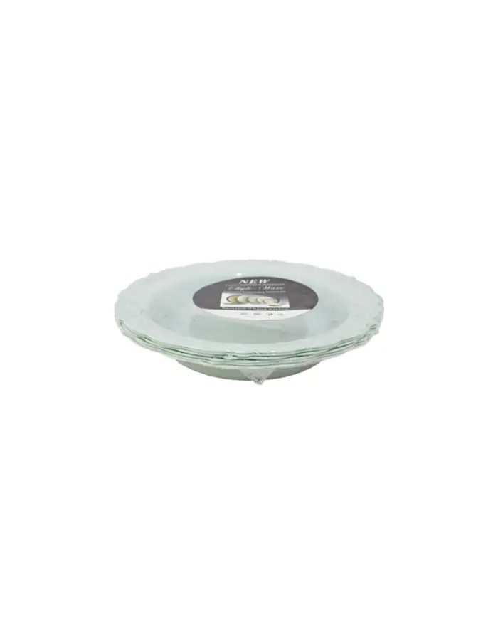 Juego de 6 bowls de plástico verde menta con orilla grabada de 19x19x3.8cm - Image 3