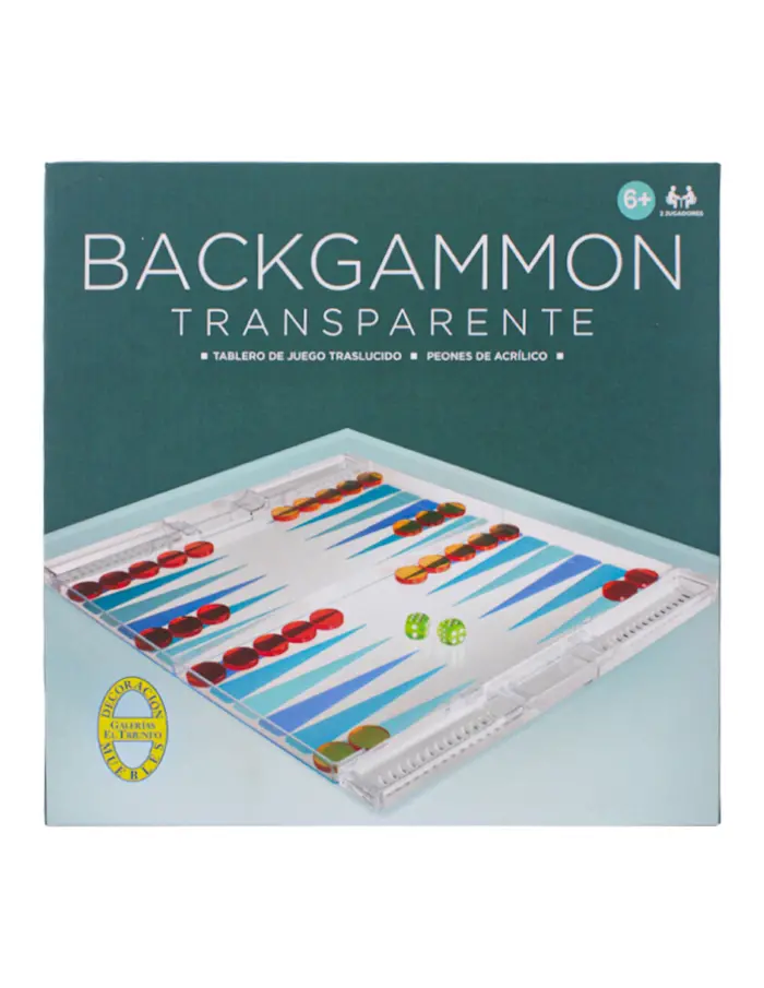 Juego de backgammon de plástico de 25x30x1.2cm - Image 3
