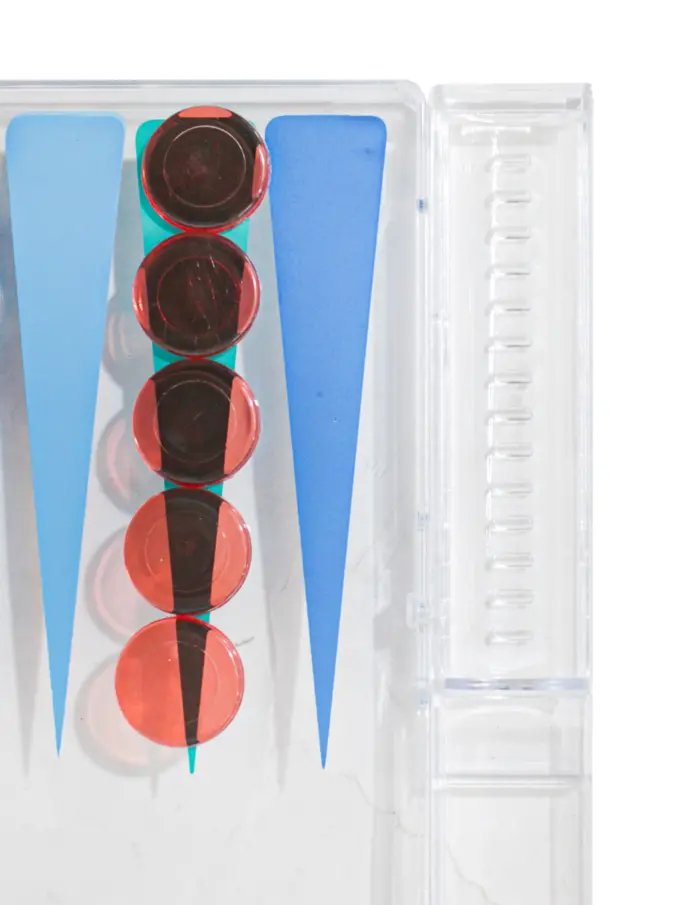 Juego de backgammon de plástico de 25x30x1.2cm - Image 4