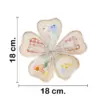 Flor de tela beige con clip de 18x18x5cm - Image 2