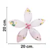 Flor de tela lila con rosa de 20x20x8cm - Image 2