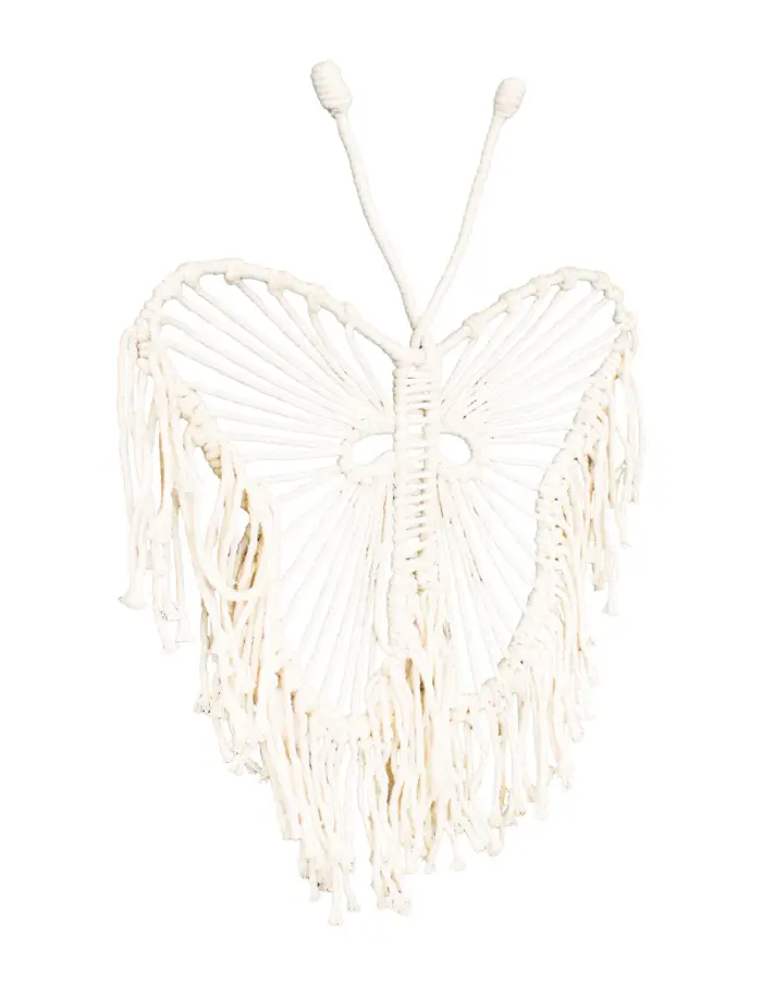 Colgante de macramé diseño mariposa de 1x35x41cm - Image 2
