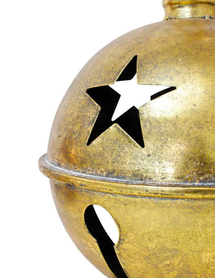 Cascabel dorado vintage con estrellas perforadas de 45cm - Image 2