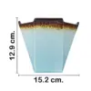 Vaso de porcelana azul con café de 15.2x15.2x12.9cm - Image 2