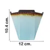 Vaso de porcelana azul con café de 12x12x10.4cm - Image 2