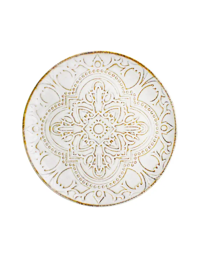 Plato de porcelana blanca diseño café de 20x20x1.9cm - Image 4