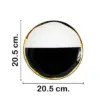 Plato de cerámica blanca con negro y con la orilla dorada de 20.5x20.5x2cm - Image 2