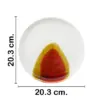 Plato de porcelana blanca con café y azul de 20.3x20.3x2.3cm - Image 2