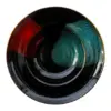 Plato hondo de porcelana negra con rojo y azul de 23.2x23.2x4.8cm - Image 3