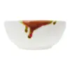 Tazon de porcelana blanca con naranja de 15x15x6.8cm - Image 3