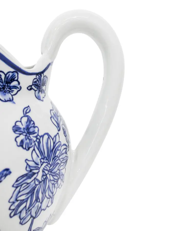 Jarra de porcelana estampado flores azules de 19x22x23.5cm - Image 3