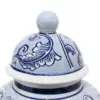 Tibor de porcelana azul estampado flores de 17.5x17.5x27cm - Image 3