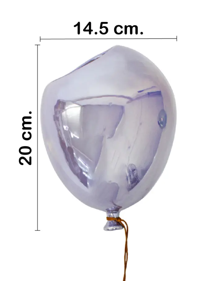 Florero de ceramica diseño globo purpura de 20x14.8x11cm - Image 2