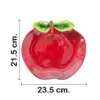 Plato diseñó manzana roja de 23.5x21.5x2.8cm - Image 2