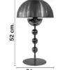 Lámpara de mesa de metal diseño cúpula negra de 31x31x52cm - Image 2