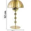 Lámpara de mesa de metal diseño cúpula dorada de 31x31x52cm - Image 2