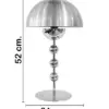 Lámpara de mesa de metal diseño cúpula plateada de 31x31x52cm - Image 2