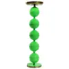 Candelabro de metal diseño esferas verde mate de 18x18x65cm - Image 3