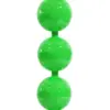 Candelabro de metal diseño esferas verde mate de 18x18x65cm - Image 4