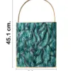 Florero de metal diseño bolsa azul de 26.0x8.3x45.1cm - Image 2