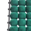 Silla de terciopelo diseño bolas con respaldo cuadrado verde de 51x69x92cm - Image 3