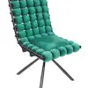 Silla de terciopelo diseño bolas con respaldo cuadrado verde de 51x69x92cm - Image 4