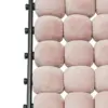 Silla de terciopelo diseño bolas con respaldo cuadrado rosa de 51x69x92cm - Image 3