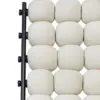 Silla de terciopleo diseño bolas con respaldo cuadrado beige de 51x69x92cm - Image 3
