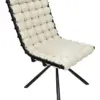 Silla de terciopleo diseño bolas con respaldo cuadrado beige de 51x69x92cm - Image 4