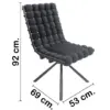 Silla de terciopleo diseño bolas con respaldo cuadrado negro de 51x69x92cm - Image 2