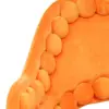 Silla de terciopelo con descansabrazos diseño bolas en la orilla naranja de 53x61x82.5cm - Image 3