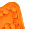 Silla de terciopelo con descansabrazos y diseño en el respaldo naranja de 54x61x86cm - Image 3