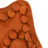 Silla de terciopelo marrón con descansabrazos y bolas a la orilla de 54x61x86cm - Image 3